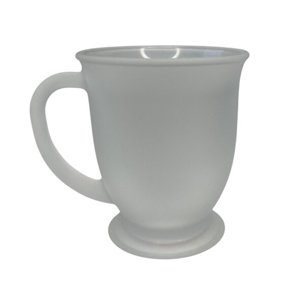 Holiday Style Frosted Glass Mug Joy Wreath Design 14.6 Fl Oz New - Picture 2 of 6